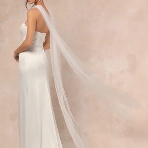 White Tulle Bridal Scarf